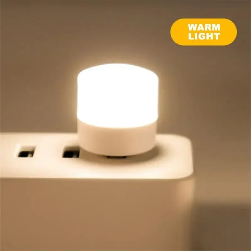 Mini USB LED Night Light – Warm & Cool White Desk Lamp