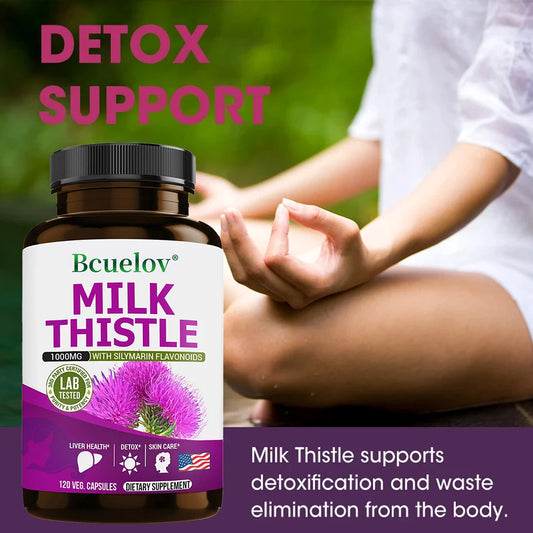 Milk Thistle Liver Detox & Cleanse Supplement – Men & Women Liver Detox Supplement Peaceful Pleasures Health and Wellness
