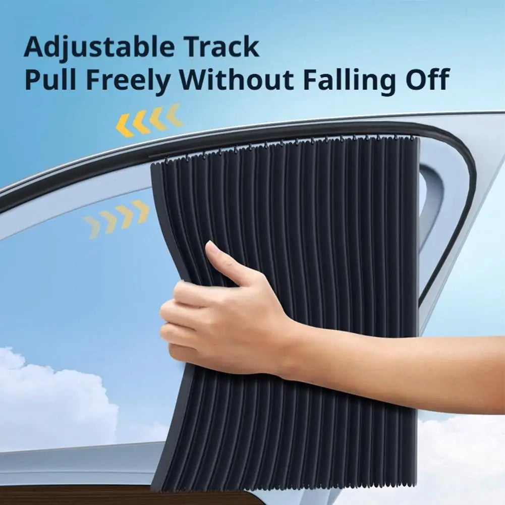 Retractable Car Side Window Sun Shade | UV Blocking Curtain