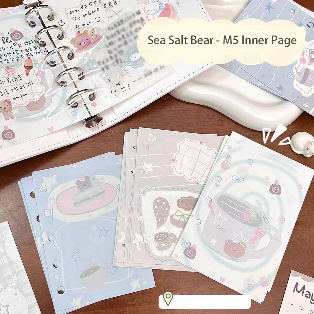 M5 Sea Bear Replacement Core Paper Weekly Monthly Plan Cartoon Inner