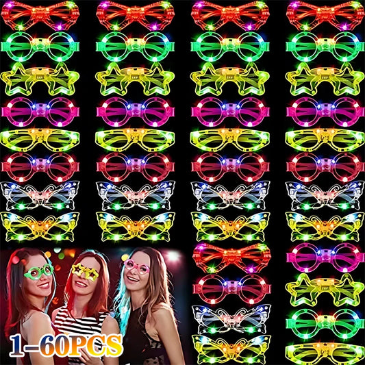 LED Glow in the Dark Glasses Bulk – Party Favors Kids & Adults LED Party Glasses Peaceful Pleasures Health and Wellness