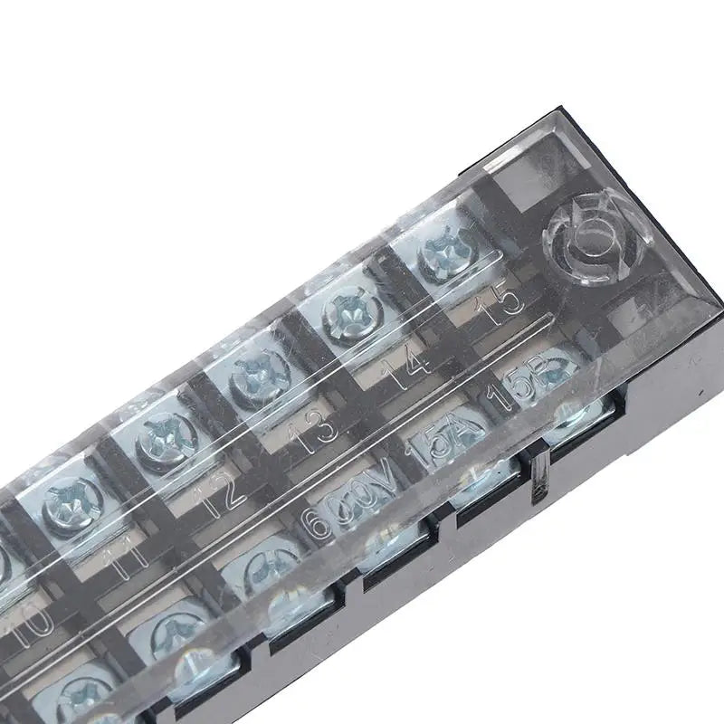 Versatile Dual Row Barrier Screw Terminal Block Wire Connector 15A 600V For TB Series 3 4 5 6 8 10 12 15 Positions Ways Peaceful Pleasures Health and Wellness
