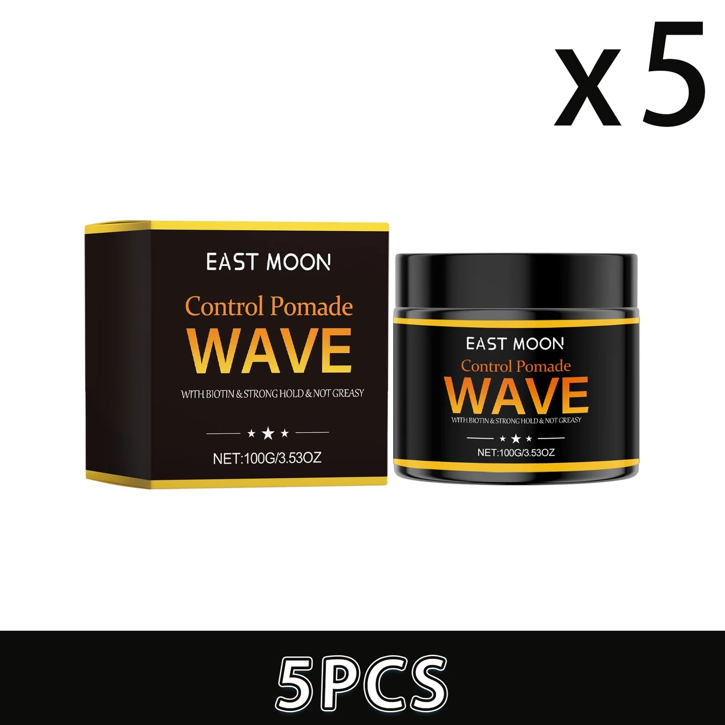 Men's Strong Hold Hair Wax – Water-Based, Natural Shine