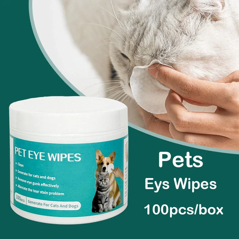 Pet Eye Wipes – Tear Stain Remover for Dogs & Cats