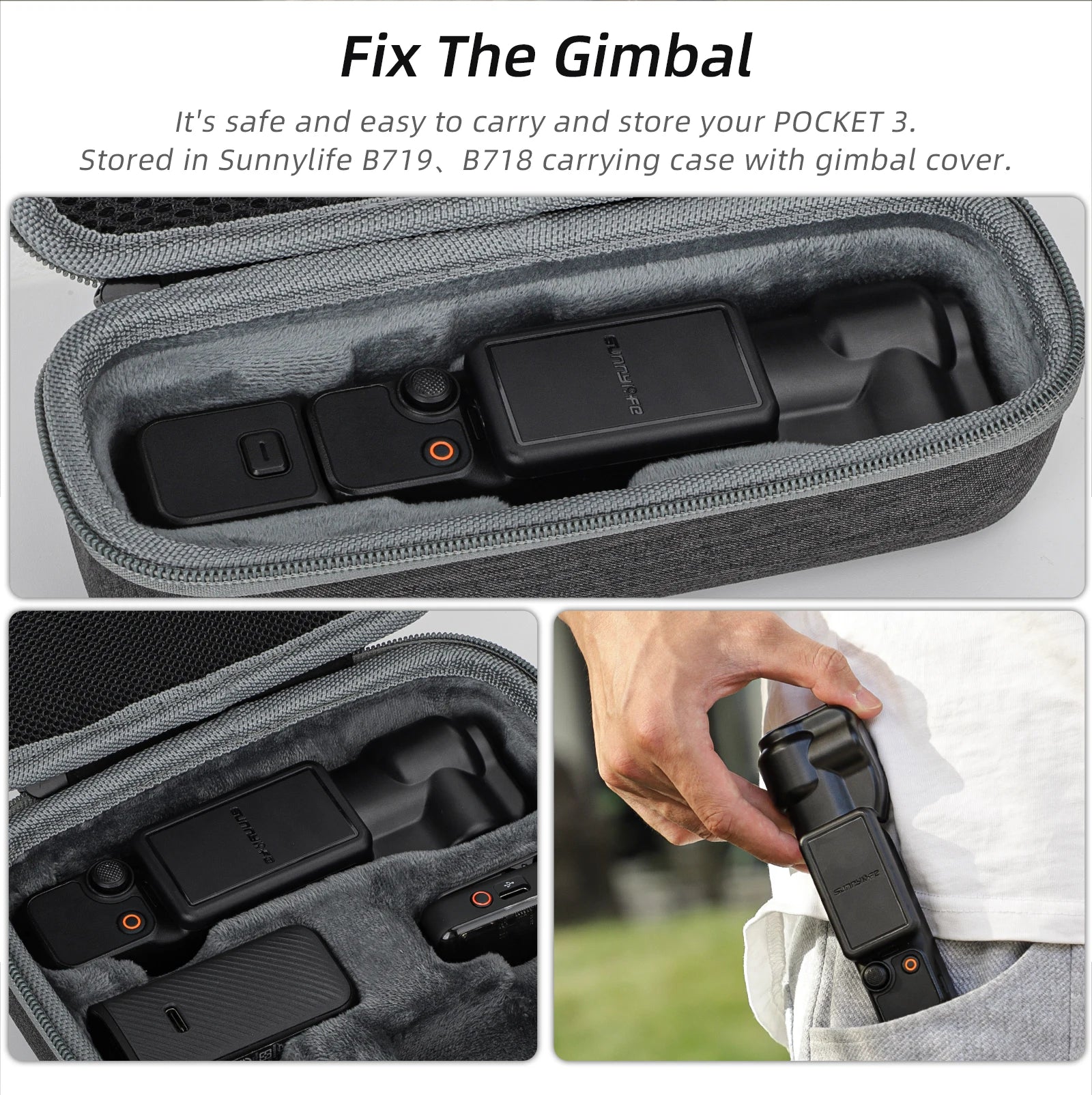 Protective Cover For DJI Pocket 3 Protective Cover Camera Lens Screen Protective Case Accessories All-Around Protection Cover Peaceful Pleasures Health and Wellness