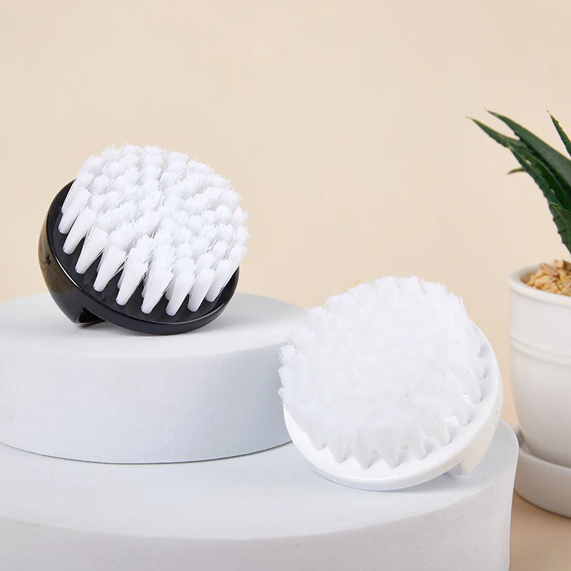 Nail Brush Nail Art Pedicure Soft Remove Dust Plastic Round Cleaning Scrubbing File Tools Black White Manicure Finger Care Salon Peaceful Pleasures Health and Wellness