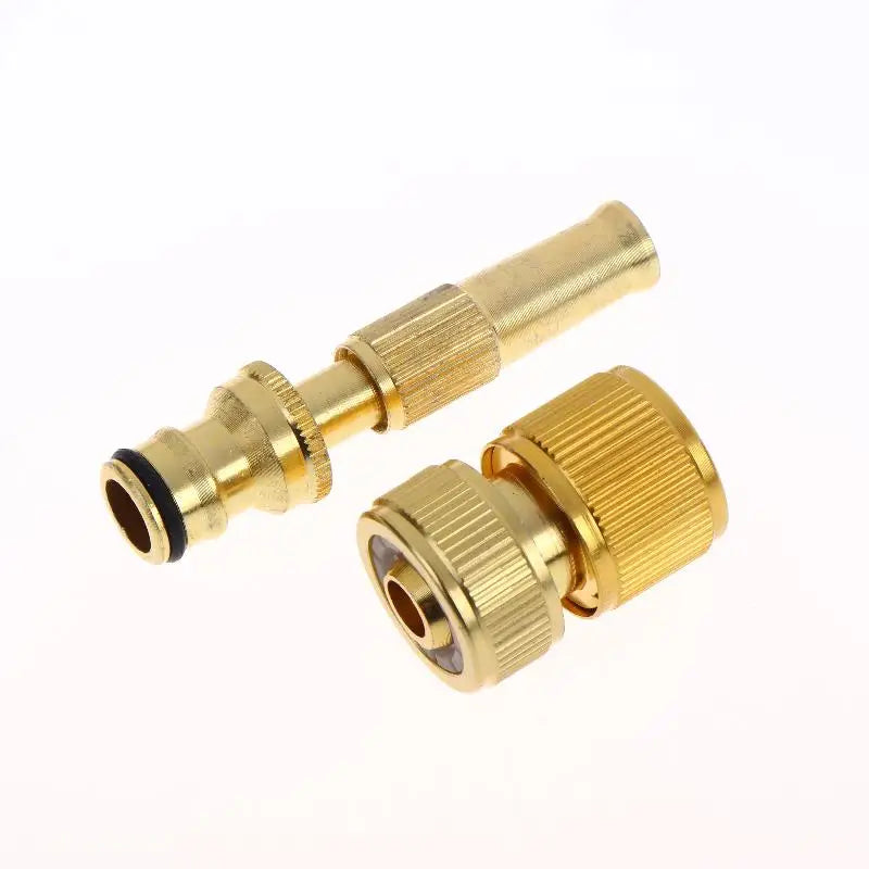 Versatile Home Hose Adjustable Pressure Garden Sprinkler Spray Nozzle Water Brass High Pressure Direct Spray Quick Connector Peaceful Pleasures Health and Wellness A1