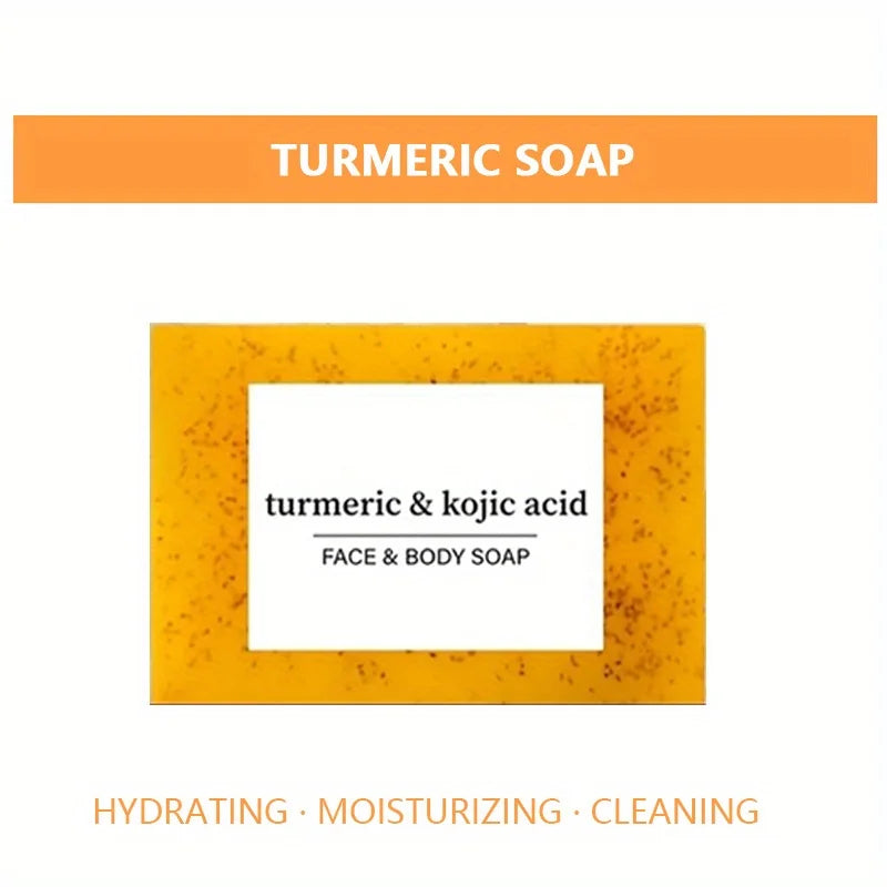 10-Pack Handmade Turmeric Soap – 3-in-1 Moisturizing Bath Bar