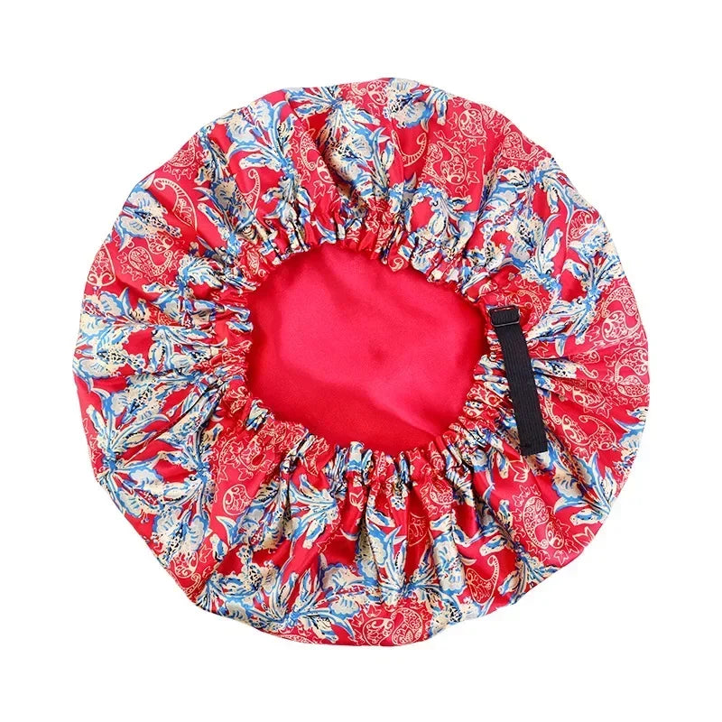 Satin Sleep Bonnet for Women | Wide Elastic Night Hair Cap