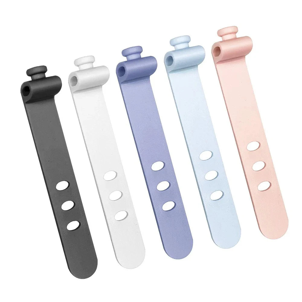 Silicone Cable Management Ties – Wire Organizer Kit 1/5/10 Pcs
