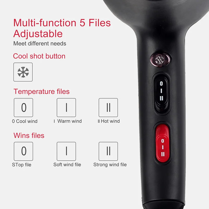 US,EU High Speed Hair Dryer Vintage Color 2400W High Power Fast Drying Silent Home Hairdresser Recommendation Peaceful Pleasures Health and Wellness
