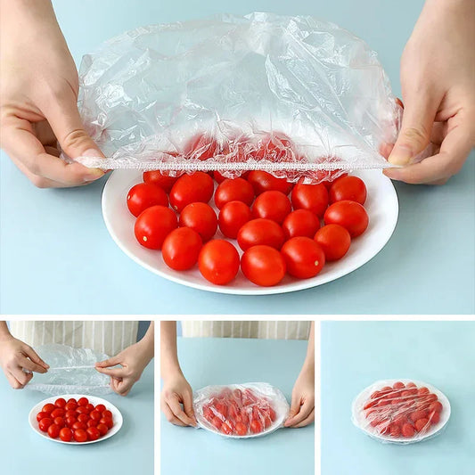 Disposable PE Bowl Covers – Food Grade Cling Film (100/300 Pack) Food Storage Covers Oasis Select