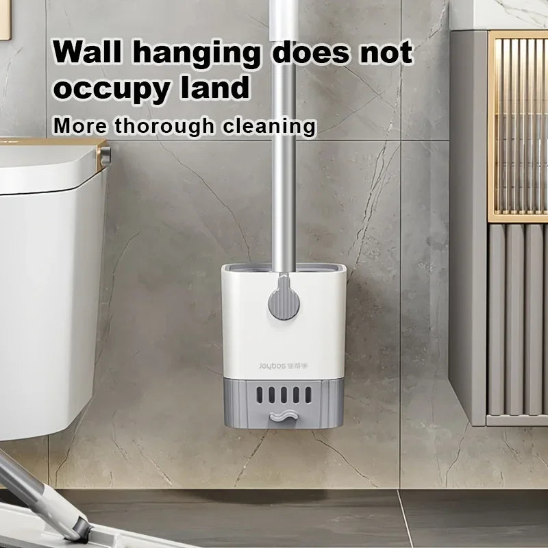 Wall-Mounted Toilet Brush Set with Flexible Long Handle Holder