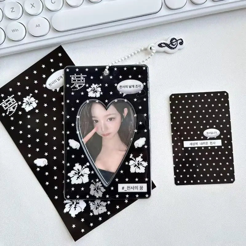 Kpop Photocard Holder Transparent Display Case & Keychain