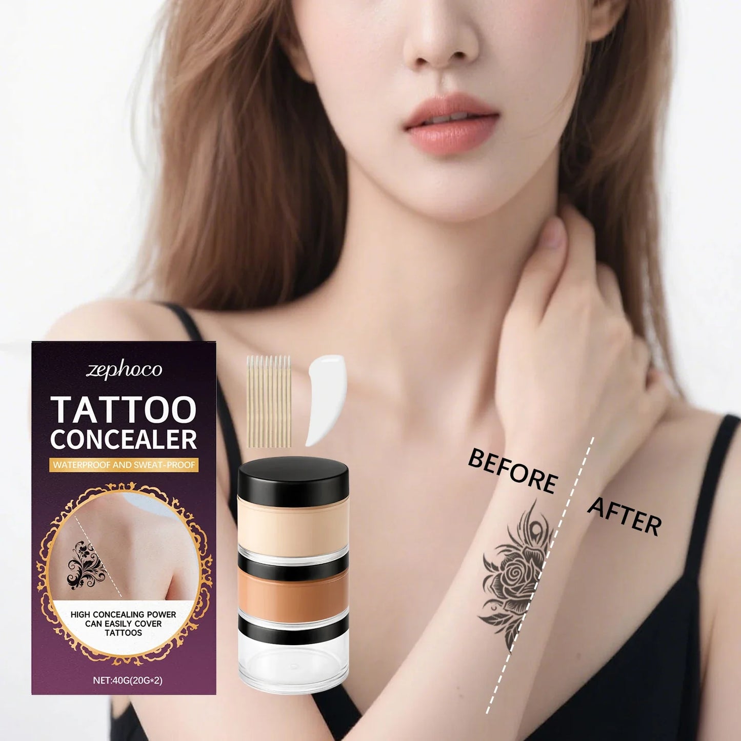Soft Mist Tattoo & Scar Concealer – Full Coverage Cream 40g