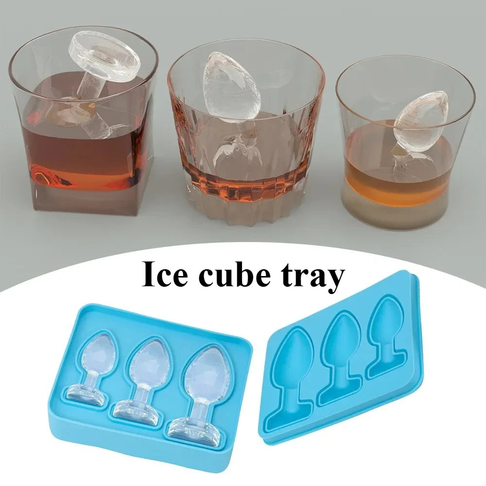 Silicone Ice Cube Mold Tray 3 Cup Shape Make Shot Glass Summer Bar Party Frozen Whiskey Beer Cocktail Cold Drinking Kitchen Tool Peaceful Pleasures Health and Wellness