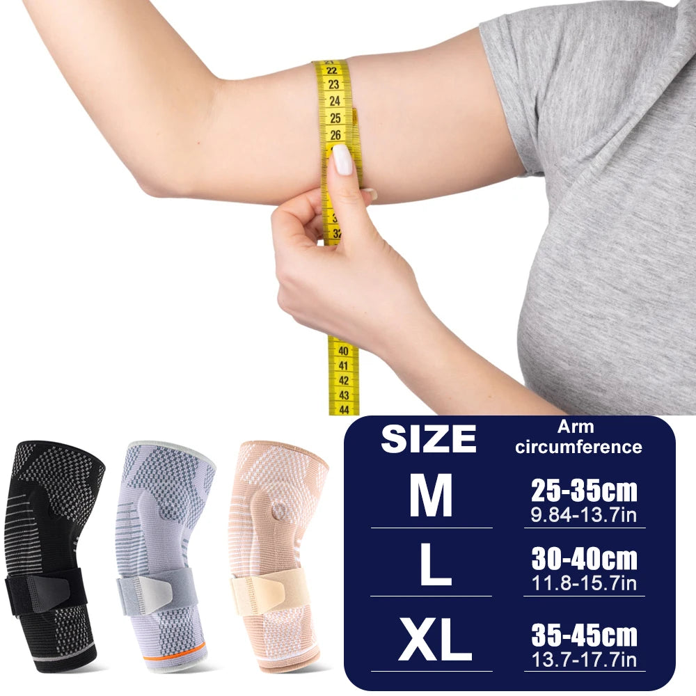 Arthritis Elbow Compression Sleeve with Strap - Adjustable Arm Support Brace with Gel Pad for Tendinitis,Golfers,Weightlifting Peaceful Pleasures Health and Wellness
