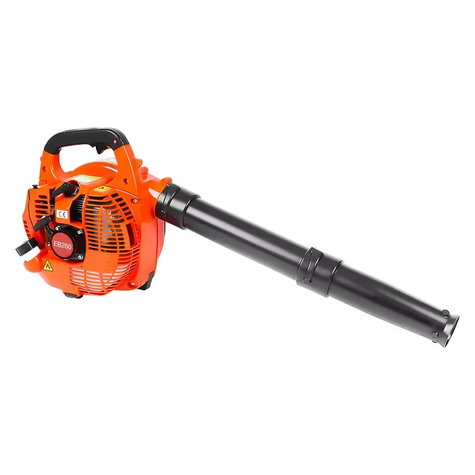 EB260 Leaf Air Blower Portable Garden Tool Snow Car Gas High Vacuum Fan Duct Handheld Petrol Blowe for Lawn Care Snow Blowing Peaceful Pleasures Health and Wellness ORANGE