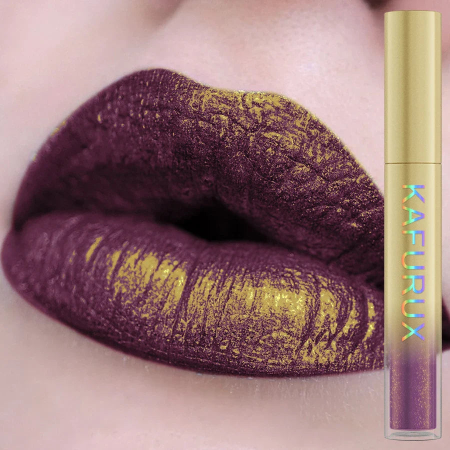 KAFURUX Glitter Lip Gloss – 14 Shades, Metallic & Waterproof