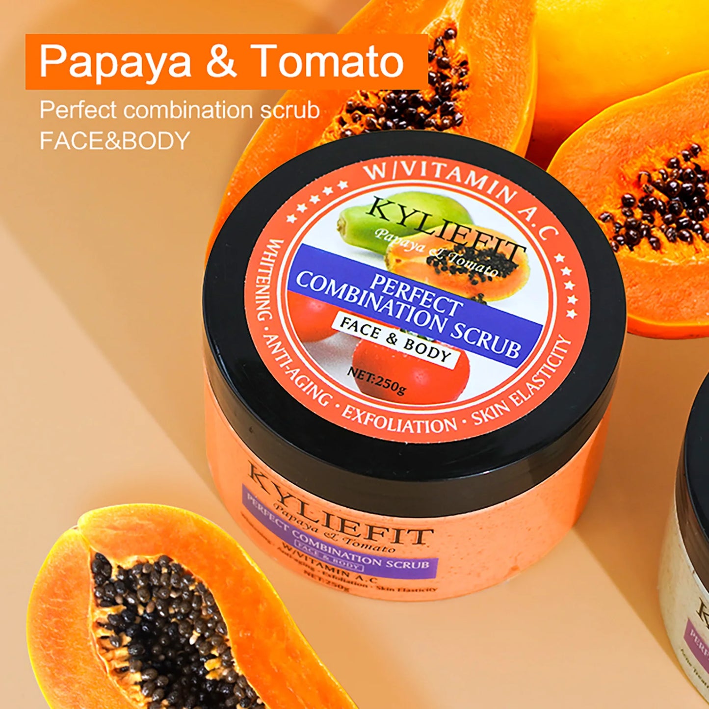 AILKE Papaya & Tomato Brightening Exfoliating Scrub 250g