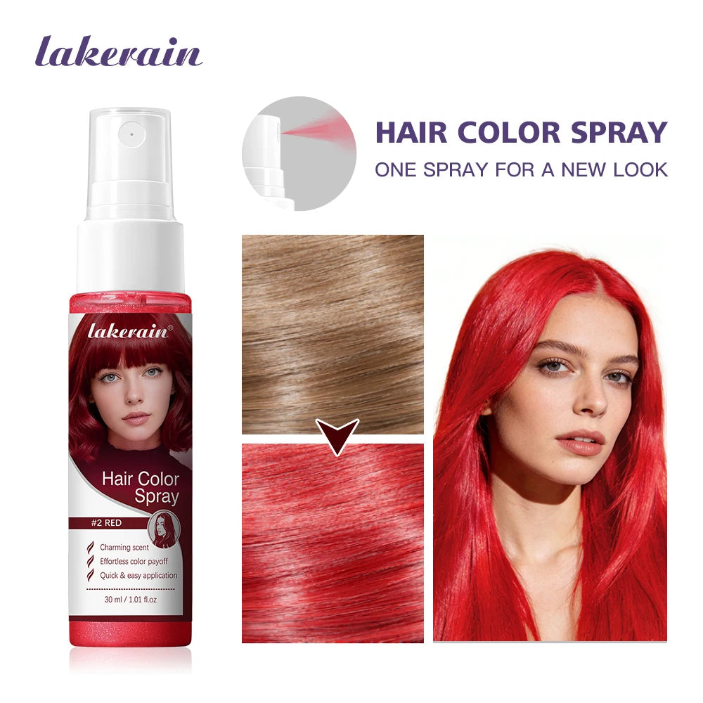 Temporary Hair Color Spray — Washable, Glitter Formula, Party & Cosplay Styling | 30ml Peaceful Pleasures Health and Wellness