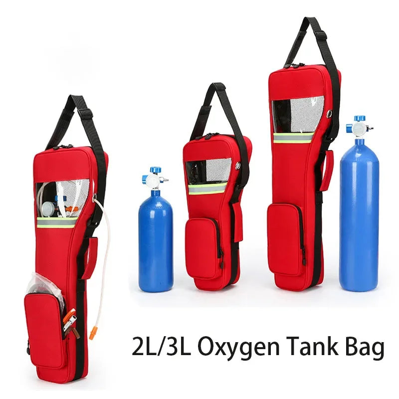 2L/3L Oxygen Tank Shoulder Bag Oxford Adjustable Shoulder Strap Cylinder Holder Carrier Pouch for Emergency Accessories Peaceful Pleasures Health and Wellness