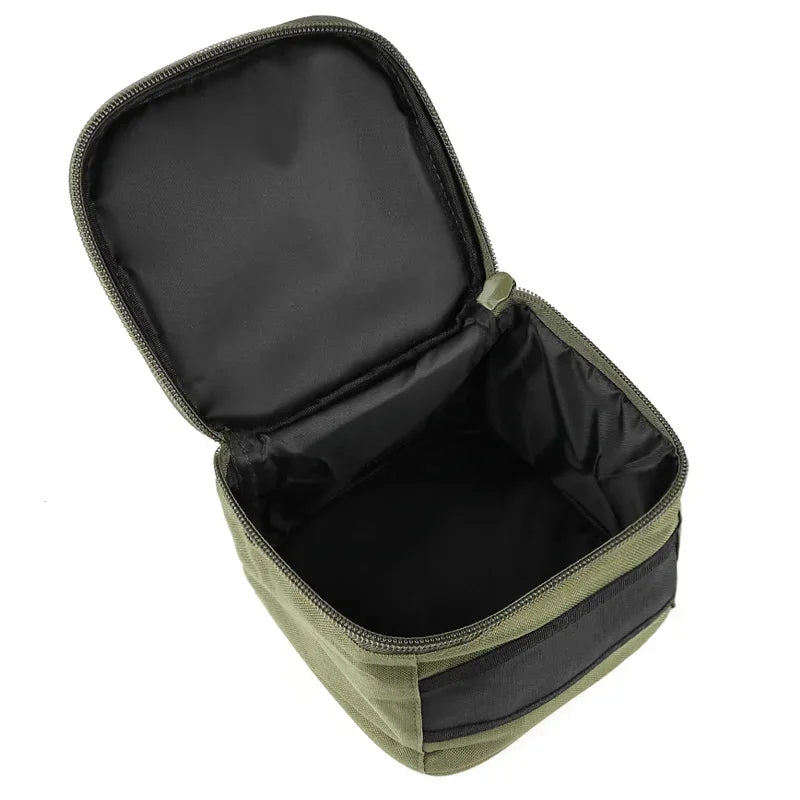 2026 Durable Oxford Fabric Reel Bag, Universal Portable Green Tackle Pouch Fit 500-10000 Series Fishing Reel Peaceful Pleasures Health and Wellness