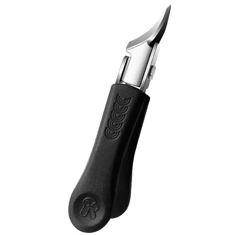 Super Slanted Pointed Nail Clippers Anti-Splash Thick Nail Clipper Toenail Pliers Nail Scissors Toenail Pliers Nail Care Tools Peaceful Pleasures Health and Wellness Black