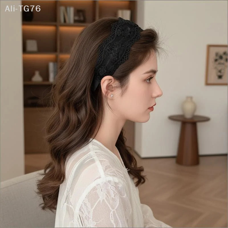 White Lace Headband for Women & Kids | Elegant Hair Hoop