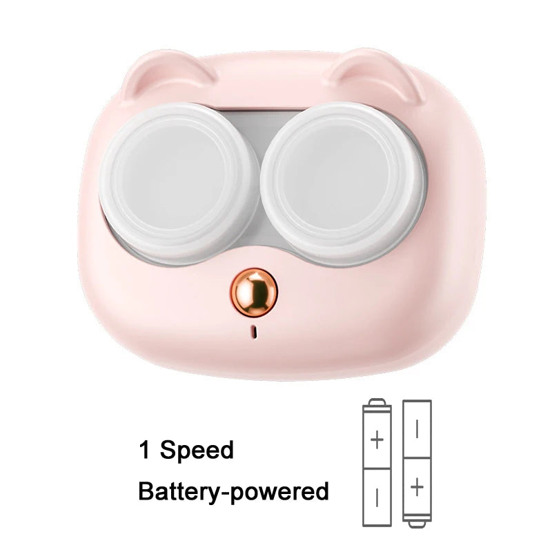 Contact Lenses Cleaner Ultrasonic With Removable Box Remove Tear Protein Cleaning Machine Portable Contact Lenses Case Peaceful Pleasures Health and Wellness 124-Pink