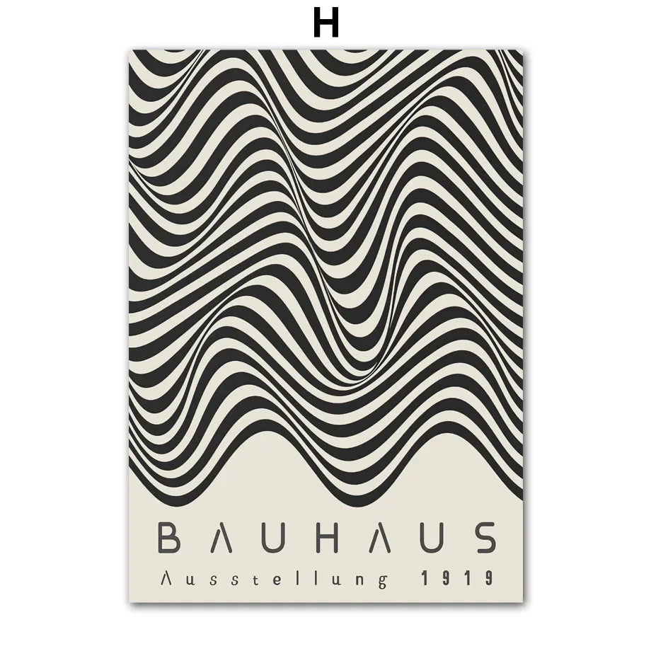 Scandinavian Bauhaus Green Color Block Canvas Wall Art Print