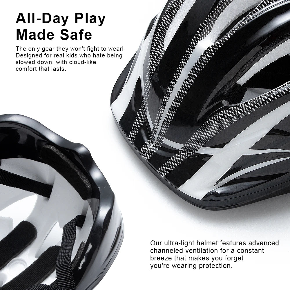 Kids 7-Piece Helmet & Protective Gear Set | Ages 3–15 Bike Skating Kids Protective Gear Set Peaceful Pleasures Health and Wellness