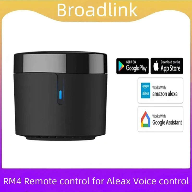 Broadlink Rm4 Mini Smart Remote Control Infrared Universal IR Audio Video Smart Home work with Google Home Alexa Peaceful Pleasures Health and Wellness