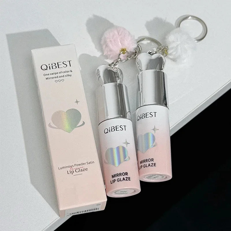 QIBEST Moisturizing Plump Lips Mirror Effect Lip Color Non Greasy Texture Lipgloss Pigment Not Easy To Stick Lightly Lip Glaze Peaceful Pleasures Health and Wellness
