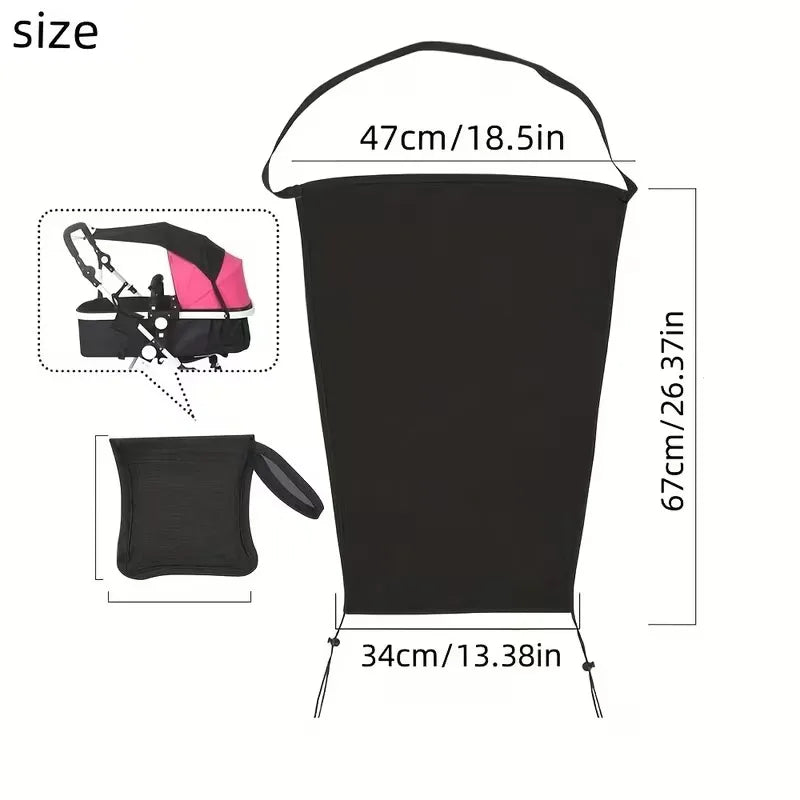 Universal Baby Stroller Sunshade | Anti-UV, Waterproof, Viewing Window
