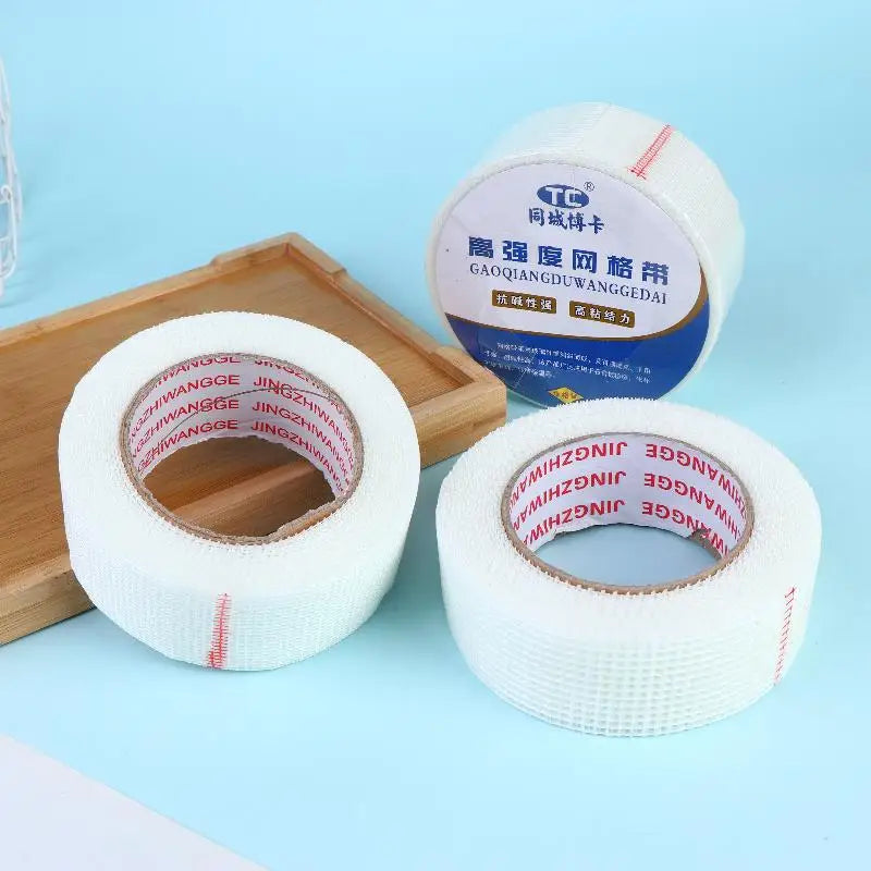 New 2 Roll 30M Glass Fiber Self-adhesive Mesh Tape Wall Crack Repair Thermal Insulation Decorative Mesh Seam Tape Peaceful Pleasures Health and Wellness