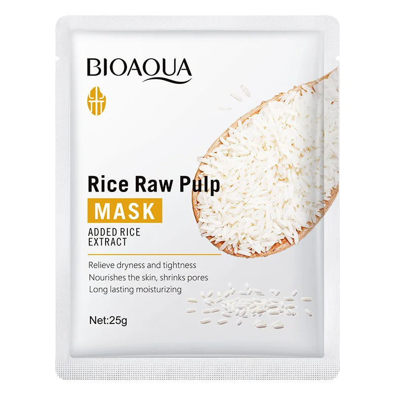 BIOAQUA Rice Pulp Face Masks – Whitening & Moisturizing