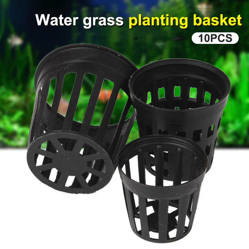 10-Pack Aquarium Plant Basket Cups | Hydroponics Planting Pots