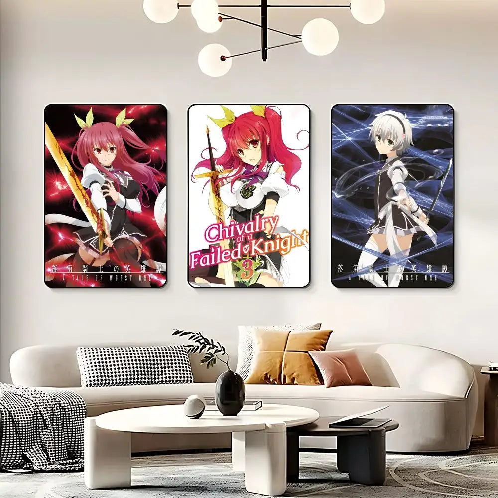 Anime C-Chivalry of a Failed Knight Poster HD Self Adhesive Waterproof Wall Art Ideal for Home Office Dorm Bedroom Great Gift Peaceful Pleasures Health and Wellness