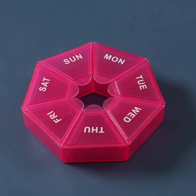 7-Day Pill Organizer Box | Portable Weekly Medicine Dispenser