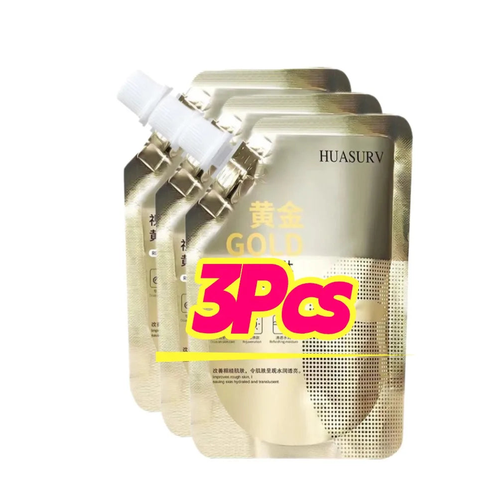 Gold Retinol Snake Venom Peel Off Mask for Deep Cleansing Peaceful Pleasures Health and Wellness 3PCS 100g