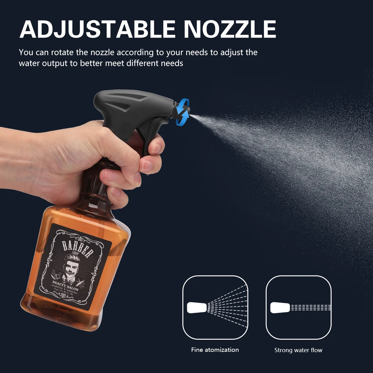 Hairdressing Retro Spray Bottle High Pressure Water Can Barber Stylist Fine Mist Sprayer Refillable Container Barber Supplies Peaceful Pleasures Health and Wellness
