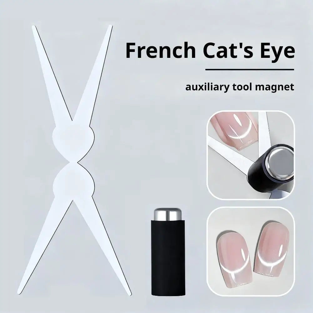 2-in-1 French Cat Eye Nail Magnet Stick | DIY Manicure Tool