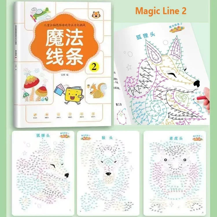 Magic Lines Tracing Workbook Pen Control Kids Painting Puzzle