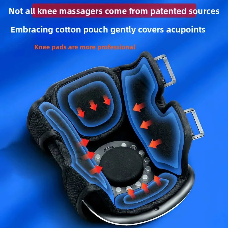 Knee Massager Cordless Heated Knee Massager with 3 Vibration Modes LED Screen & Adjustable Straps Massage with Heat for Relief Peaceful Pleasures Health and Wellness