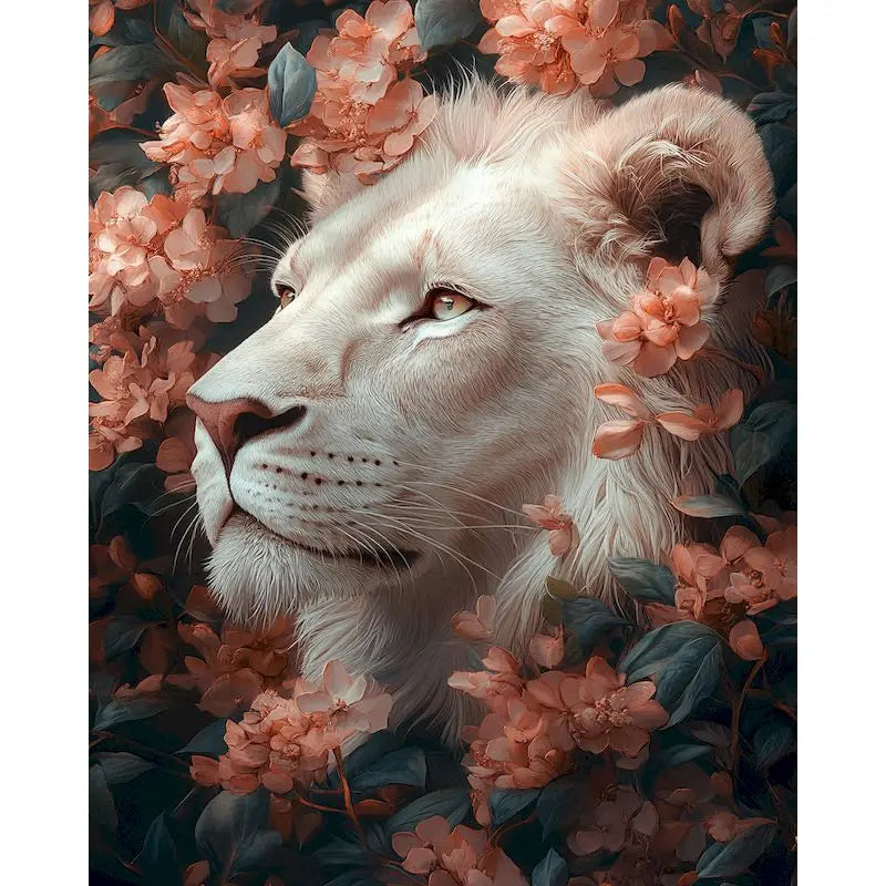 Paint by Number Kit for Adults – Flower & Animal Canvas 60×75cm