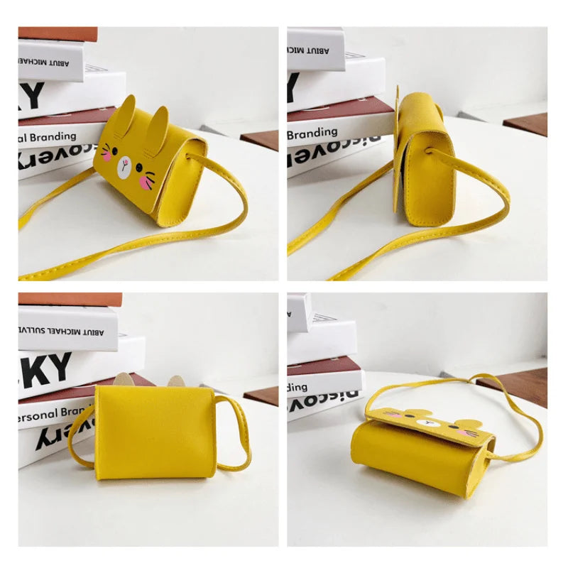 Girls Mini PU Leather Crossbody Bag – Kids Princess Purse