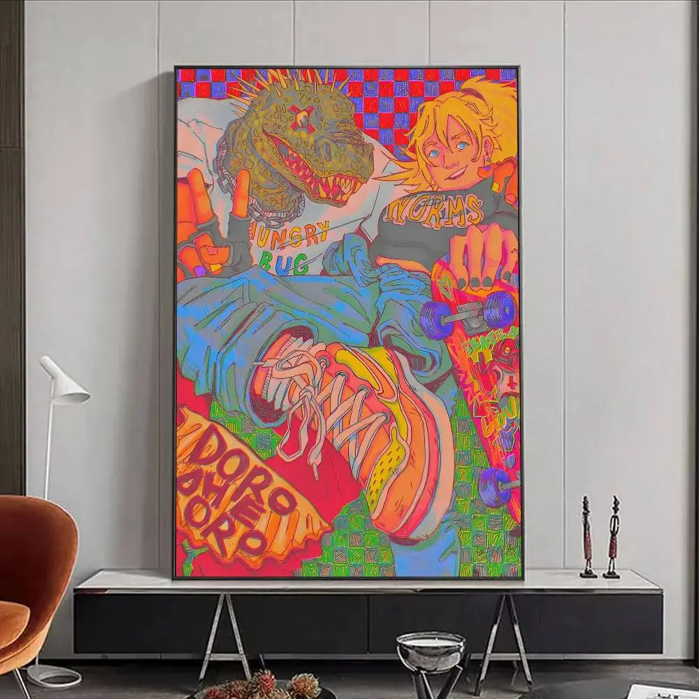 Dorohedoro Anime Figure Horror Monster Poster HD art poster for home living room bar office decoration sticky, waterproof Peaceful Pleasures Health and Wellness
