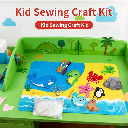 Kids Sewing Kit Educational Games Handmade Funny Cartoon Animal Kids Sewing Kit For Children Toddler Home Travel Kindergarten Peaceful Pleasures Health and Wellness