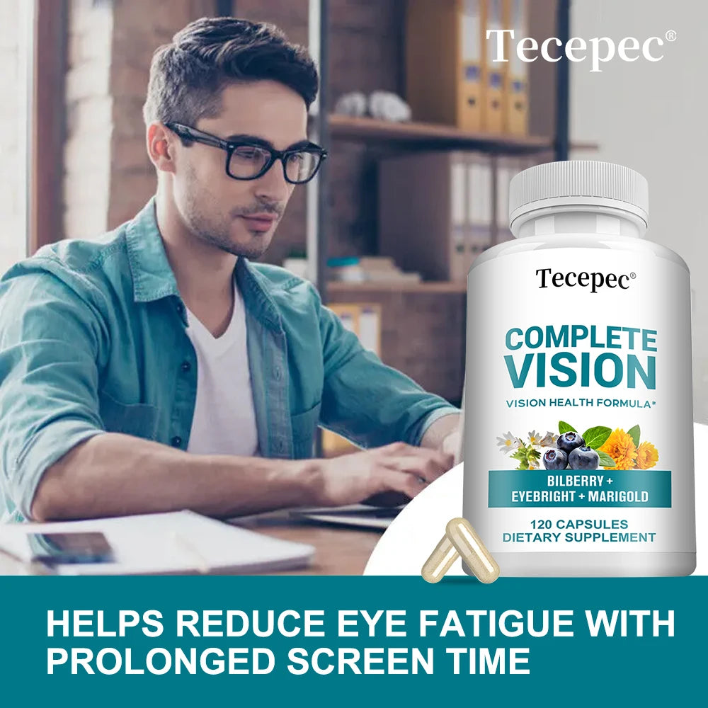 Eye Vitamin Supplement - Lutein Zeaxanthin Bilberry Eyebright, Supports Macular Health, Dry Eyes, Eye Strain & Night Vision Peaceful Pleasures Health and Wellness